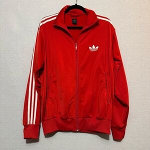 【USED】 adidas track jacket red wine L VINTAGE 80'S 90'S ADIDAS TRACK JACKET. RED, BLUE AND WHITE